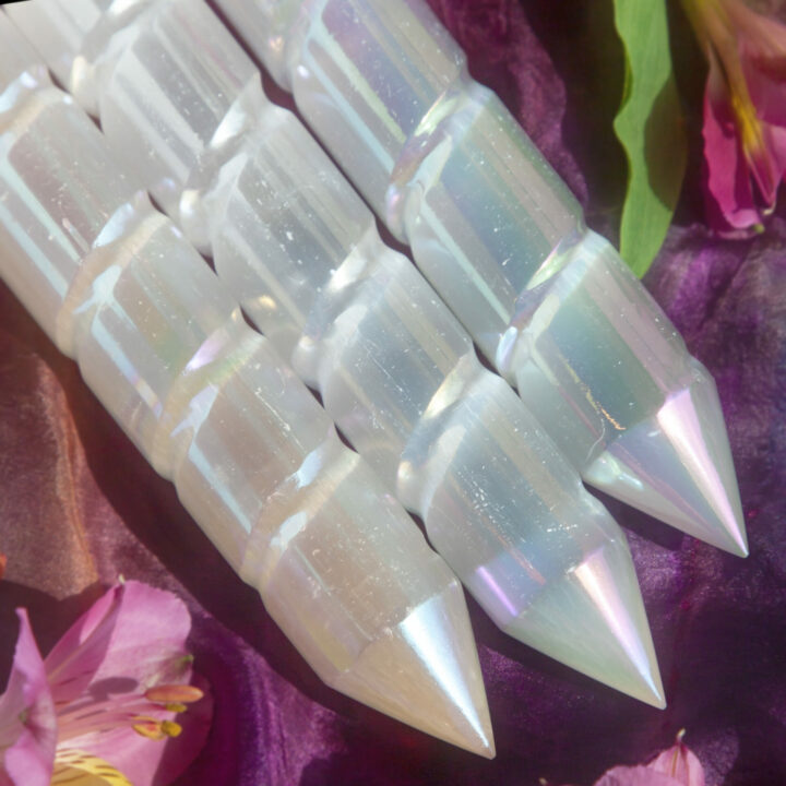 Divine Connection Angel Aura Selenite Wand