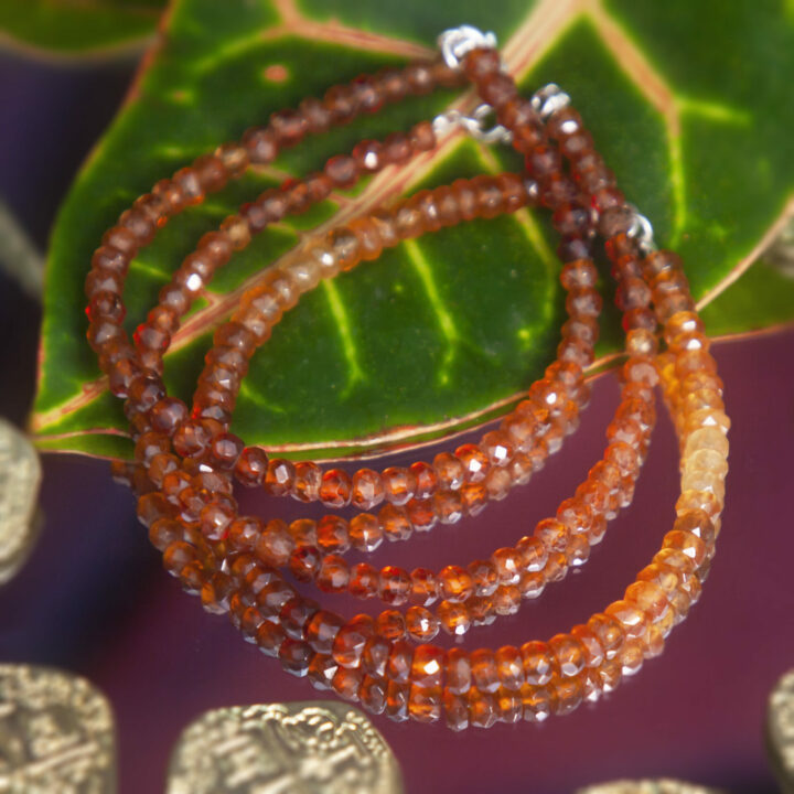 Fortune and Prosperity Faceted Hessonite Garnet Bracelet