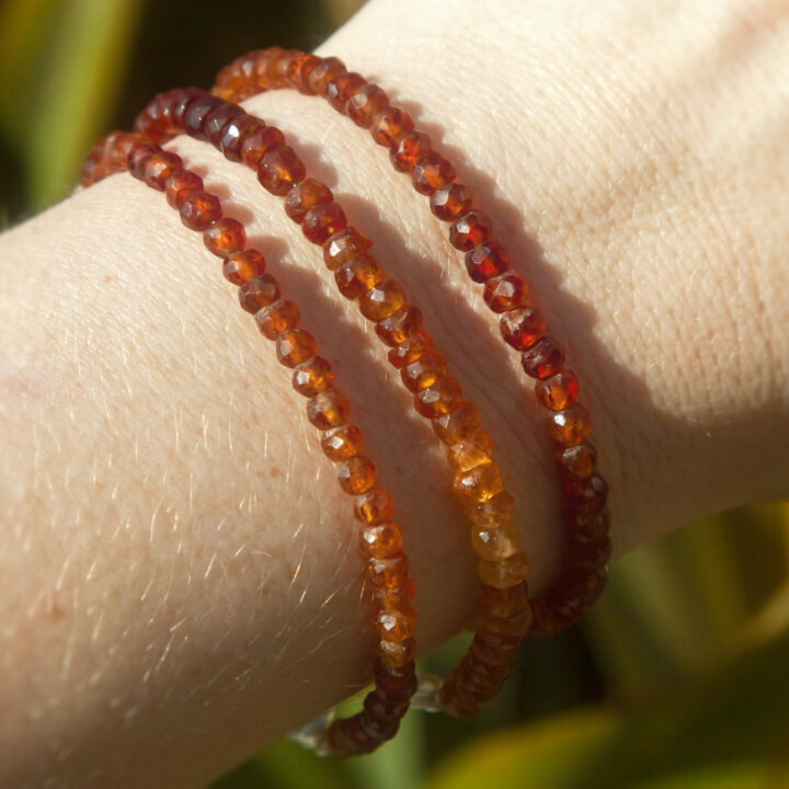 Fortune and Prosperity Faceted Hessonite Garnet Bracelet