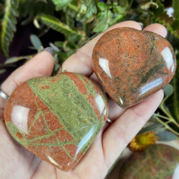 Unakite Jasper Emotional Healing Heart